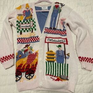 Marisa Christina Blue Hand Knit Cardigan